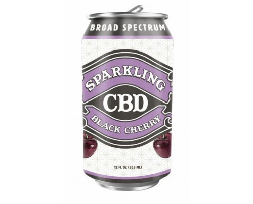 Sparkling CBD Soda Black Cherry Flavor Beverage
