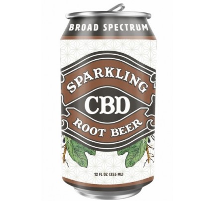 Sparkling CBD Soda Root Beer Flavor Beverage